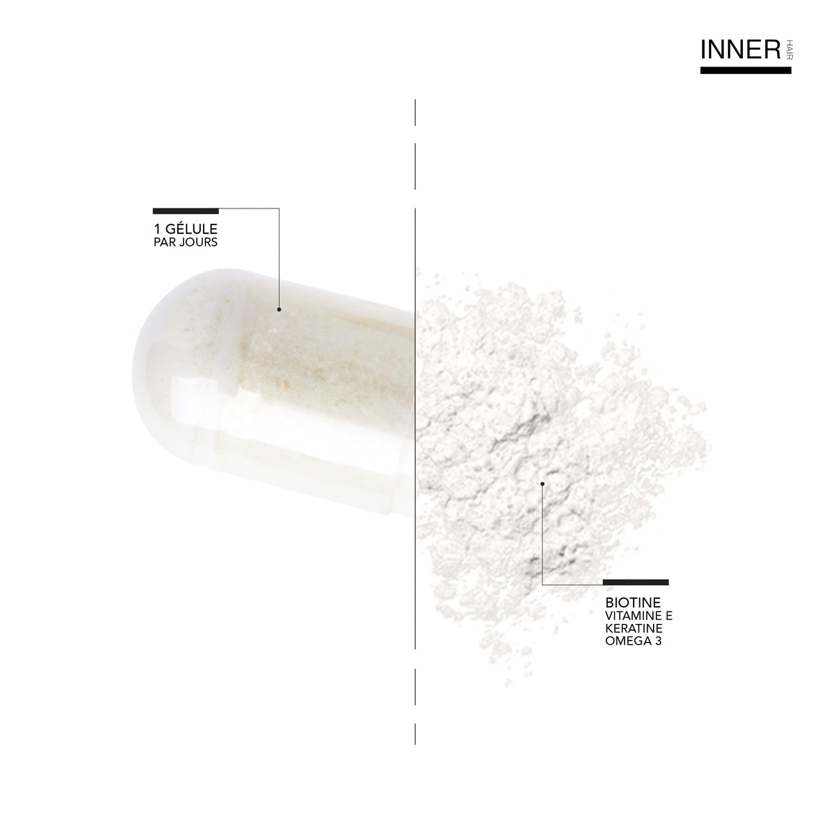 Complément alimentaire pousse cheveux Afro METISSE anti casse force biotin naturel halal vegan inner Tatiana b 